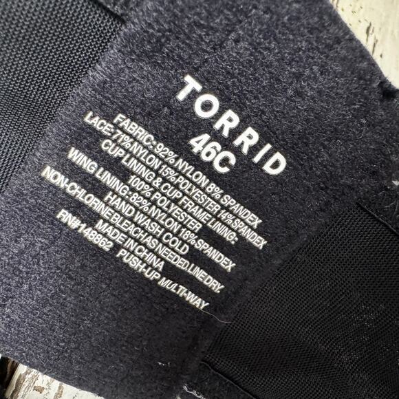 Torrid Black Strapless Push Up Bra Multiway Size 46C No Straps Underwired - Picture 5 of 8